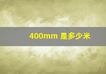 400mm 是多少米